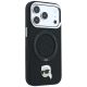 4. Etui Karl Lagerfeld with Ring Stand 360 Karl Head Pin MagSafe na iPhone 18 Pro / 17 Pro - czarne