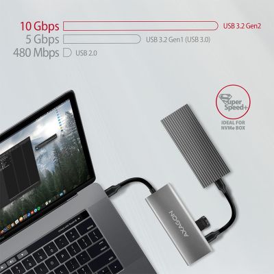 5. Axagon HMC-5G2 stacja dokująca USB 3.2 Gen 2 (3.1 Gen 2) Type-C Szary