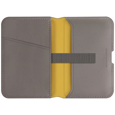2. Portfel magnetyczny RFID UNIQ Lyden DS ze stojakiem na telefon - szary