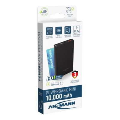 10. Ansmann 1700-0154 bank mocy Litowo-jonowa (Li-Ion) 10000 mAh Czarny