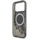 7. Etui Guess IML Flowers Pearl Strap MagSafe na iPhone 18 Pro Max / 17 Pro Max - czarne