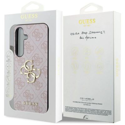 8. Etui Guess 4G Big Metal Logo na Samsung Galaxy S24 - różowe