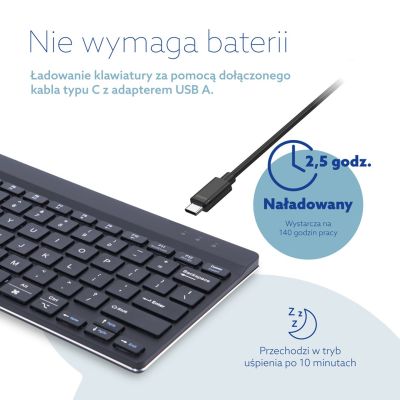 23. Klawiatura R-Go Compact Break - tastatur - multie