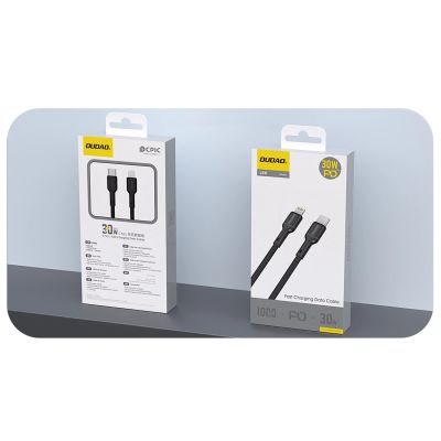 2. Kabel Dudao L9X 30W USB-C - Lightning 1m - czarny