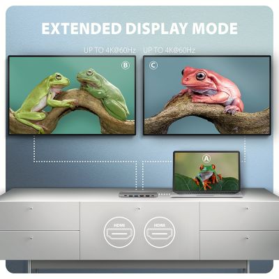 18. Hub USB Axagon HMC-7HX2 USB 3.2 Gen 1 (3.1 Gen 1) Type-C Szary