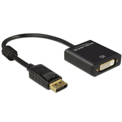 3. DeLOCK 62599 adapter kablowy 0,2 m DisplayPort DVI-I Czarny