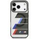 3. Etui BMW M IML Metal Buttons Tricolor Lines MagSafe na iPhone 17 Pro - szare
