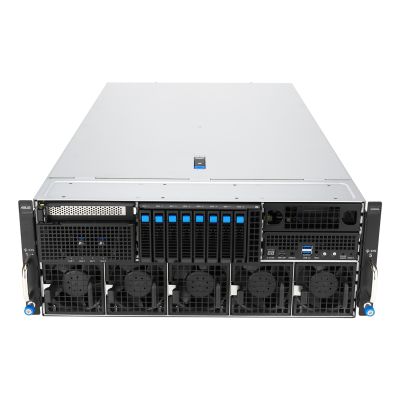 2. Platforma Asus Rack (4U) ESC8000A-E13X AMD EPYC 9005 (8xNVMe, 2xM.2, 2x10Gbe, 8xQSFP, IPMI, R3200W)