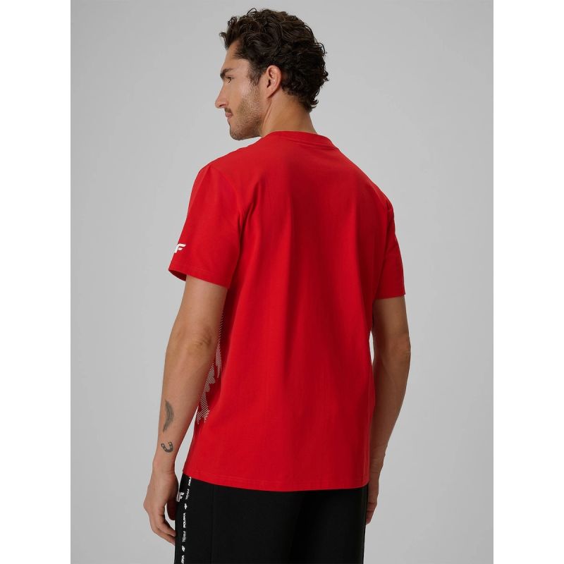 2. T-shirt bawełniany kibica męski 4F 4FRSS26TTSHM4200-62S