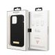8. Etui Guess Silicone Logo Plate MagSafe na iPhone 13 Pro Max - czarne