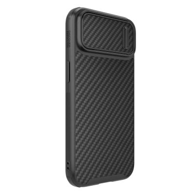 3. Nillkin Synthetic Fiber S Case etui iPhone 14 z osłoną na aparat czarny