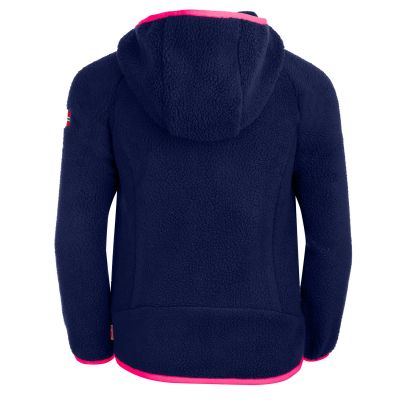 2. Kurtka polarowa dziewczęca Trollkids Girls Mandal Jacket z kapturem dla dziewczynki granatowa (358-114)