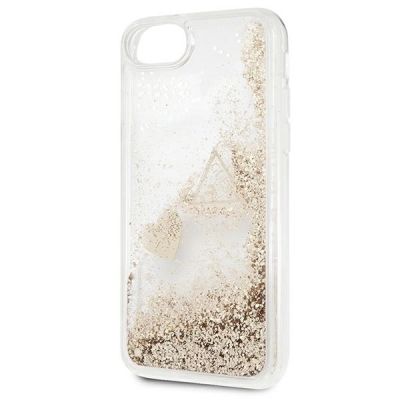 3. Etui Guess Glitter Charms na iPhone SE 2022 / SE 2020 / 7 / 8 - złote