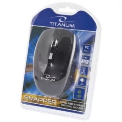 3. Mysz TITANUM Snapper 6D TM105K (optyczna; 1600 DPI; kolor czarny)