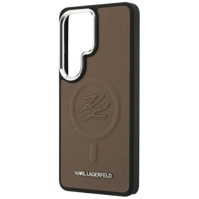 6. Etui Karl Lagerfeld Embossed Ring Initials MagSafe na Samsung Galaxy S26 Ultra - brązowe