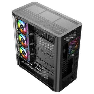 10. MODECOM OBUDOWA VOLCANO AQ 100 ARGB MIDI CZARNA