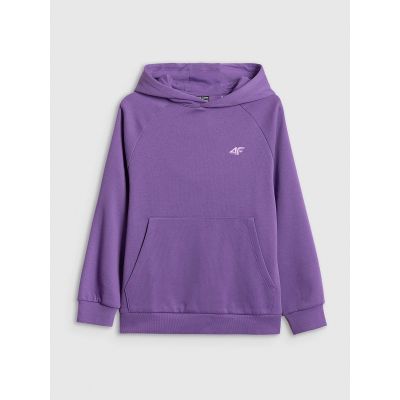 7. Bluza dresowa loose z kapturem dziewczęca 4F 4FJRSS26TSWSF3040-50S