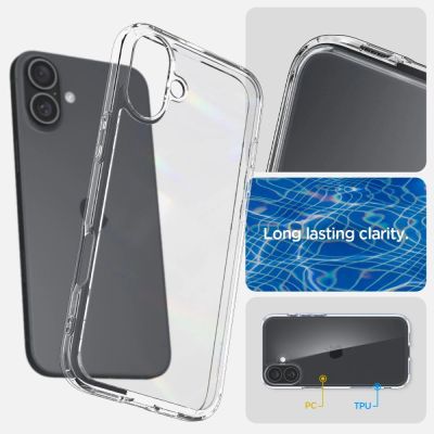 9. Etui Spigen Ultra Hybrid na iPhone 16 - przezroczyste