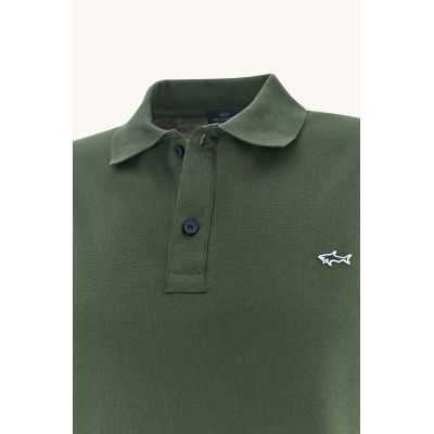 4. Koszulka polo męska Paul&Shark bawełniana oliwkowa 99311001-89 – klasyczna, sportowa elegancja