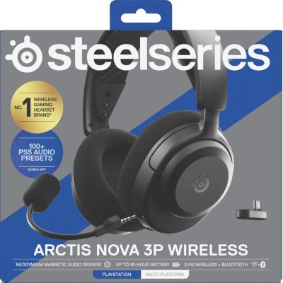 5. Słuchawki Steelseries Arctis Nova 3P Wireless for Playstation, Black