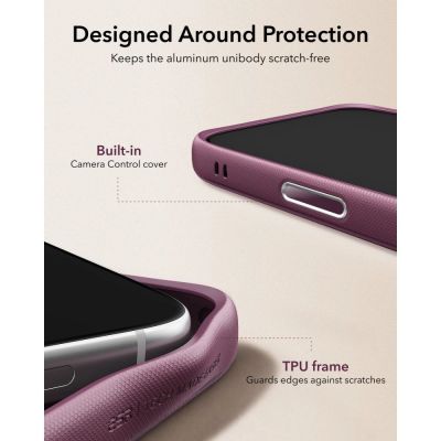 8. Etui ESR Atelier Kickstand MagSafe na iPhone 18 Pro / 17 Pro - burgundowe