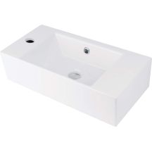 Umywalka ceramiczna nablatowa z miejscem na baterię - lewa