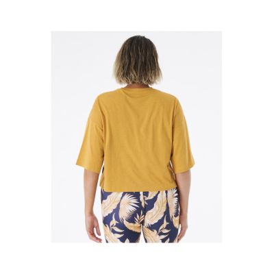 5. T-Shirt RIP CURL Seacell Crop Heritage Tee żółty