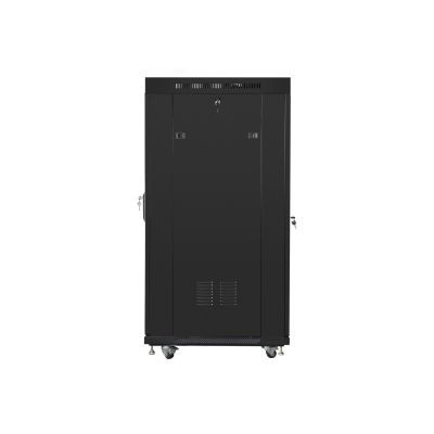 4. SZAFA INSTALACYJNA RACK STOJĄCA 19" 27U 800X1200 CZARNA DRZWI SZKLANE LCD LANBERG (FLAT PACK)