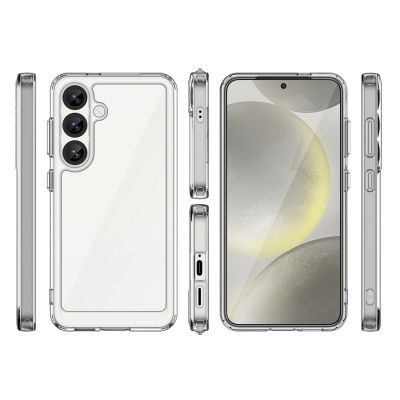 2. Etui silikonowe Outer Space Case z żelową ramką do Samsung Galaxy S25 - przezroczysto-czarne