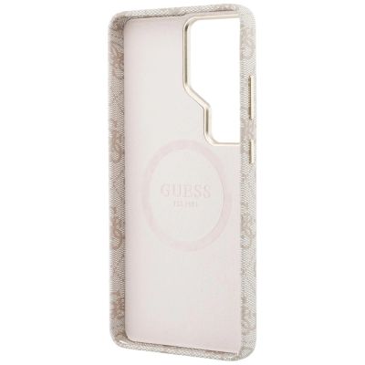 7. Etui Guess 4G Triangle Logo MagSafe na Samsung Galaxy S26 Ultra - różowe
