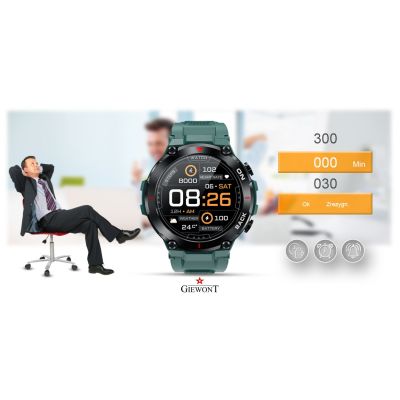 13. Smartwatch GIEWONT Pionier GPS GW460-2 - Sea Green