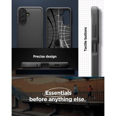 11. Etui Spigen Rugged Armor na Samsung Galaxy A27 5G - czarne matowe