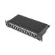 3. Patch panel Lanberg PPF6-9012-B (1U; 10"; kat. 6; FTP; 12xRJ-45)