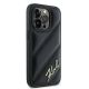 4. Etui Karl Lagerfeld Diagonal Quilted Script na iPhone 14 Pro - czarne