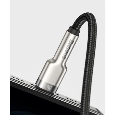 14. Kabel Baseus Cafule Series Metal Data USB-C / Lightning 20W PD 1 m - czarny