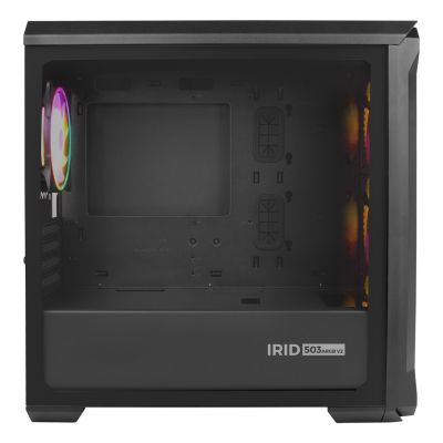 48. Obudowa NATEC Genesis Irid 503 ARGB NPC-1559 (Micro ATX. Mini ITX; kolor czarny)