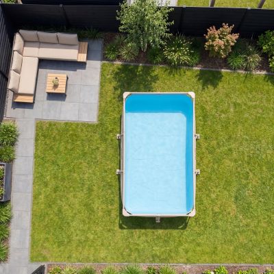 6. VIRTUFIT PROSTOKĄTNY BASEN 300 x 210 CM Z POMPĄ FILTRUJĄCĄ BEŻOWY