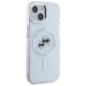 4. Etui Karl Lagerfeld IML Metal Karl&Choupette Head MagSafe na iPhone 14 - białe