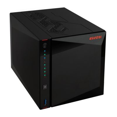 9. NAS Asustor AS5404T; Tower; 4x (3.5" SATA HDD/ 2.5" SSD); Intel Celeron N5105; 4GB DDR4 SODIMM (max. 16GB), 2x 2.5GbE  4x M.2 2280 NVMe PCIe 3.0, 3x USB 3.2 Gen, 1x HDMI 2.0b