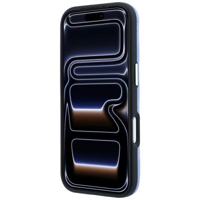 5. Etui Karl Lagerfeld Grained Mono Resin Logo MagSafe na iPhone 17 Pro Max / 18 Pro Max - jasnoniebieskie