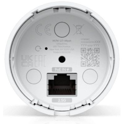 5. Ubiquiti U7 Mesh 5000 Mbit/s Biały Obsługa PoE