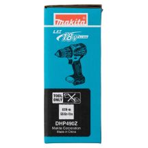 Makita DHP490Z wkrętak zasilany/zakrętark udarowy 1900 RPM Niebieski, Czarny