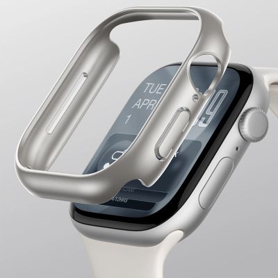 9. Etui ochronne AMAZINGTHING Minimal na Apple Watch Series 11 46mm - srebrne