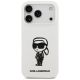 3. Etui Karl Lagerfeld Silicone Karl Sketch & Logo MagSafe na iPhone 17 Pro - białe