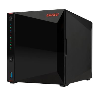 5. NAS Asustor AS5404T; Tower; 4x (3.5" SATA HDD/ 2.5" SSD); Intel Celeron N5105; 4GB DDR4 SODIMM (max. 16GB), 2x 2.5GbE  4x M.2 2280 NVMe PCIe 3.0, 3x USB 3.2 Gen, 1x HDMI 2.0b