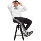 5. Spodnie adidas Essentials Single Jersey Tapered Open Hem 3-Stripes M IC0044