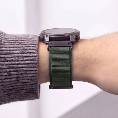 6. Pasek Tech-Protect Nylon Pro na Garmin Fenix 5X / 5X Plus / 6X / 6X Pro / 7X / 8 / 8 Pro / 9 / 9 Pro (47 mm) - zielony