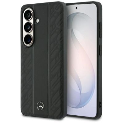 Etui Mercedes Laurel Leaves Vertical Stripes MagSafe na Samsung Galaxy S26 - czarne