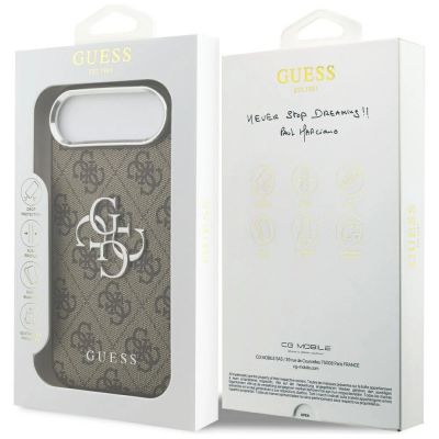 8. Etui Guess 4G Big 4G Classic Logo na iPhone 17 Air - brązowo-srebrne