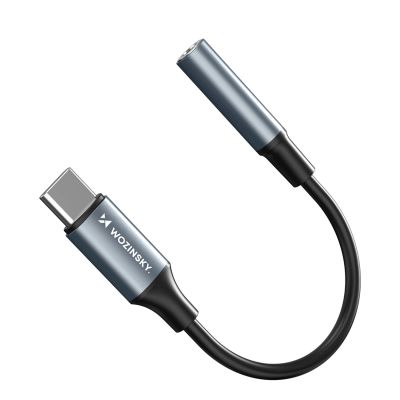 4. Adapter Wozinsky WACM-01 USB-C - mini jack 3,5mm - czarny